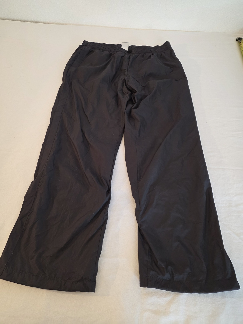 Nike Men's Black Wide-Leg Track Pants With Drawcord. Size XL